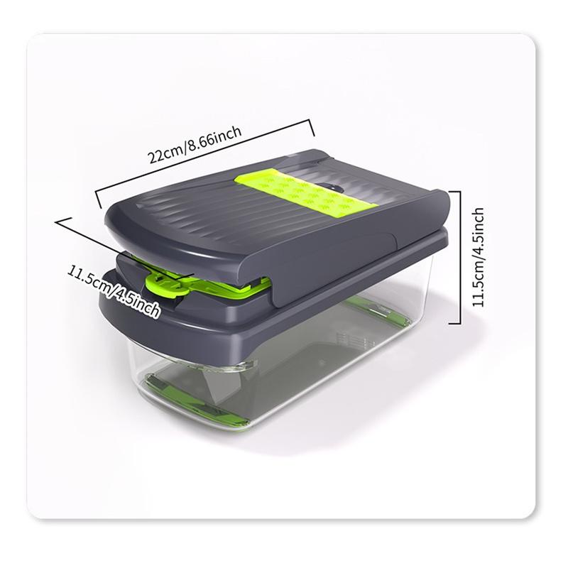 15 In 1 Multi-Functional Food Chopper With Container Vegetable Cutter Kitchen Vegetable Slicer, Grater, And Chopper