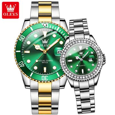 Herrenuhr Damenuhr Green Water Ghost Quarzuhr wasserdichte Paaruhr