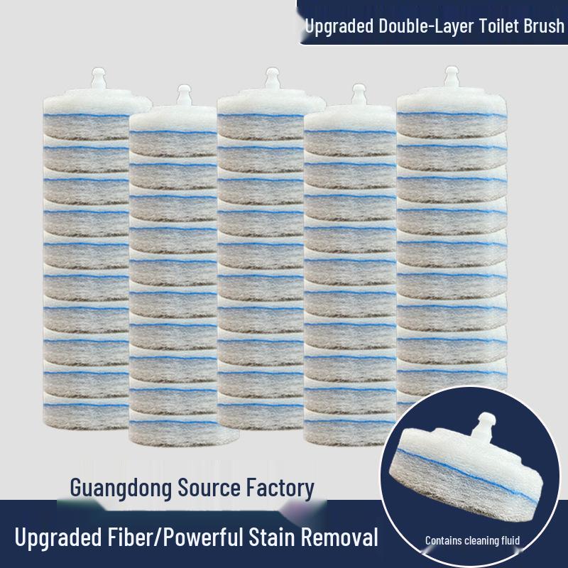 Einweg-Toilettenbürsten-Schwammkopf mit Reinigungslösung für Badezimmerecken
