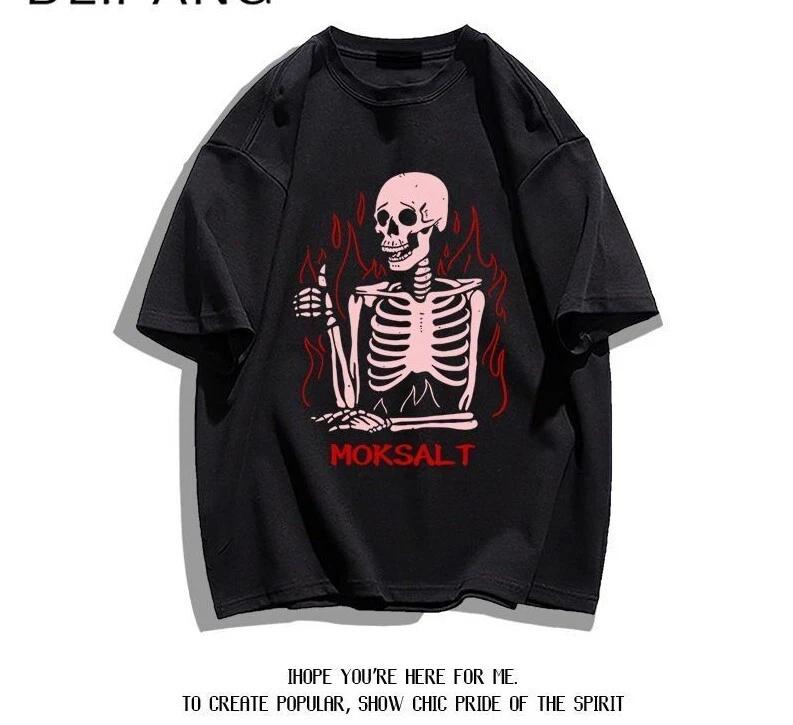 Skull skull T-shirt shirt casual cotton 100% cotton unisex XL