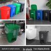 30L Green Foot Pedal Trash Can