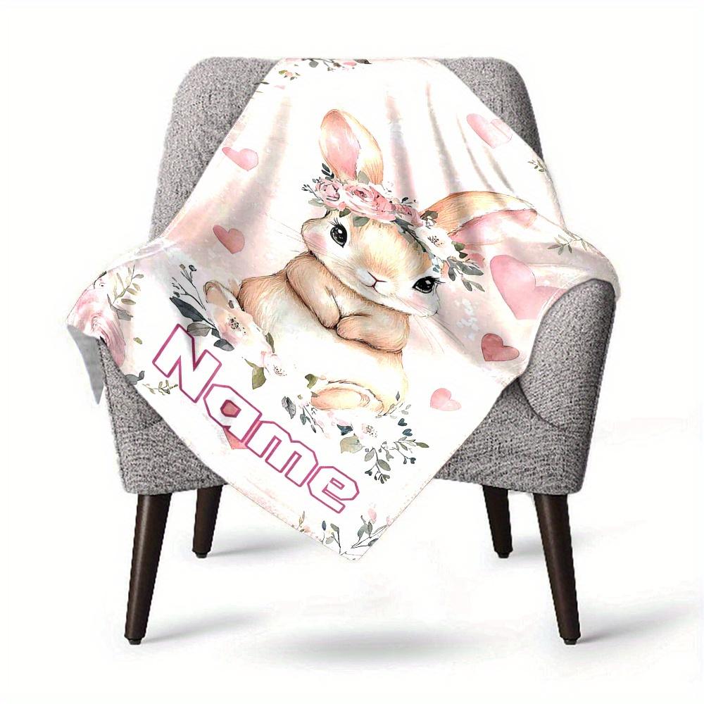 Bunny Floral Home Blankets Soft Cozy Lightweight Allseason Multipurpose Blanket For Picnics Sofas Offices Beds Living Rooms Suitable As Gifts For