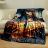 Jesus Cross Calvary Print Blanket  Printed Blanket for Living Room Bed Couch Lunch Break Soft Cozy Blanket for Friend's Festival Gift