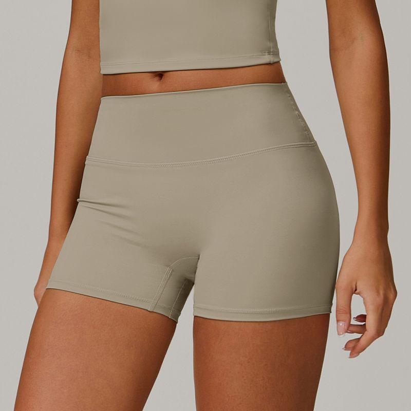 

Nude Feel Yoga Shorts Women s 2025 New Arrival High Waist Hip Lift Exercise Shorts Running Workout Training Leggings Camel Brown S