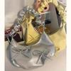 Geantă de umăr argintie cu arc pentru femei, drăguță și dulce, din piele, subraț, geantă de mână pentru femei, Harajuku, designer de lux, geantă estetică