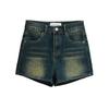 Women's High-Waisted Elastic A-Line American Retro Denim Shorts - Spring & Autumn