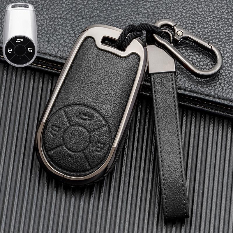 Double-Sided Leather Key Case for ORA Good Cat GT & Lightning Cat - Full Coverage, No Signal Block
