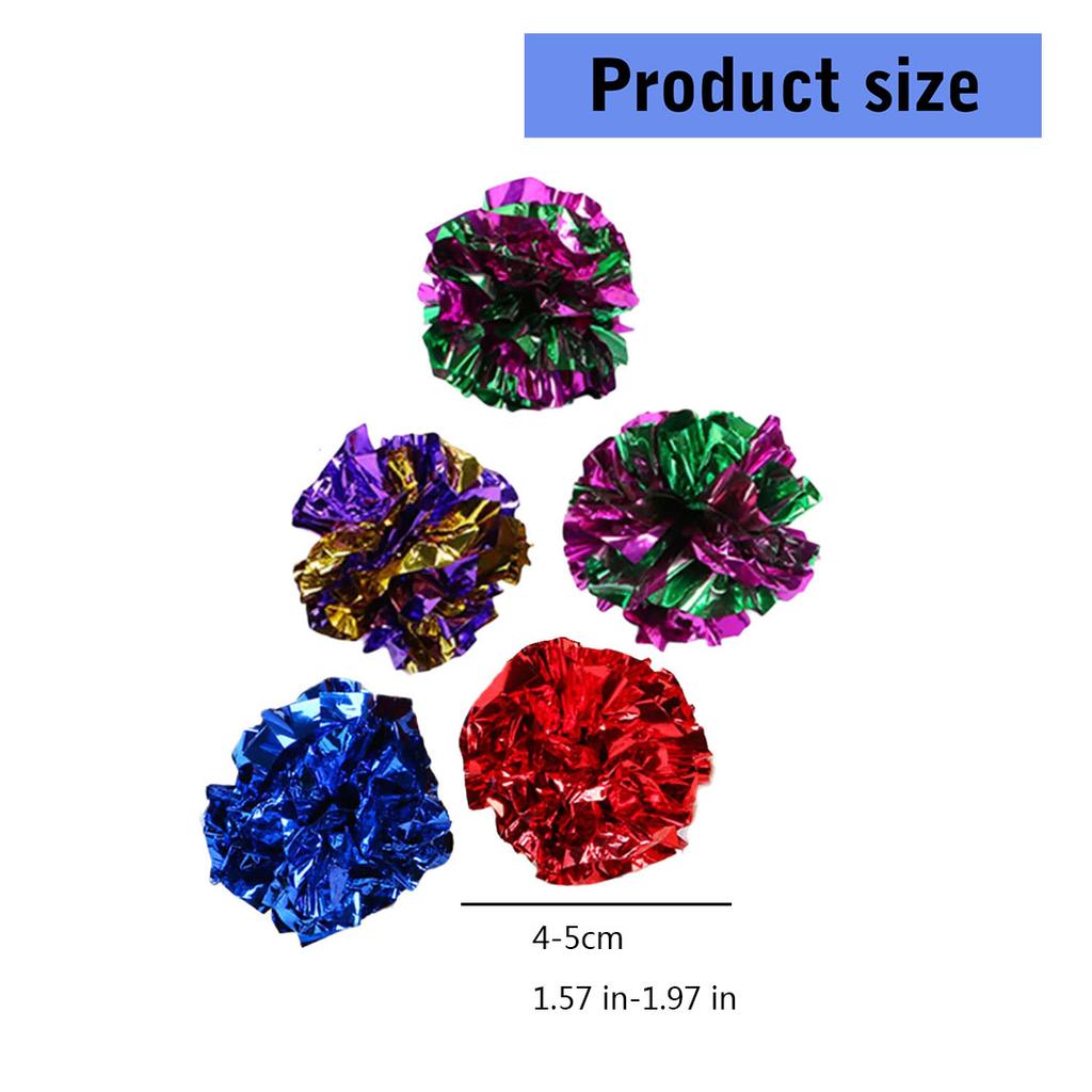 5 Stück Kätzchen Kauspielzeug Zahnen Weiches Katzenspielzeug Bunter Ball Knisternd Attraktive Ballform Zahnungshilfe
