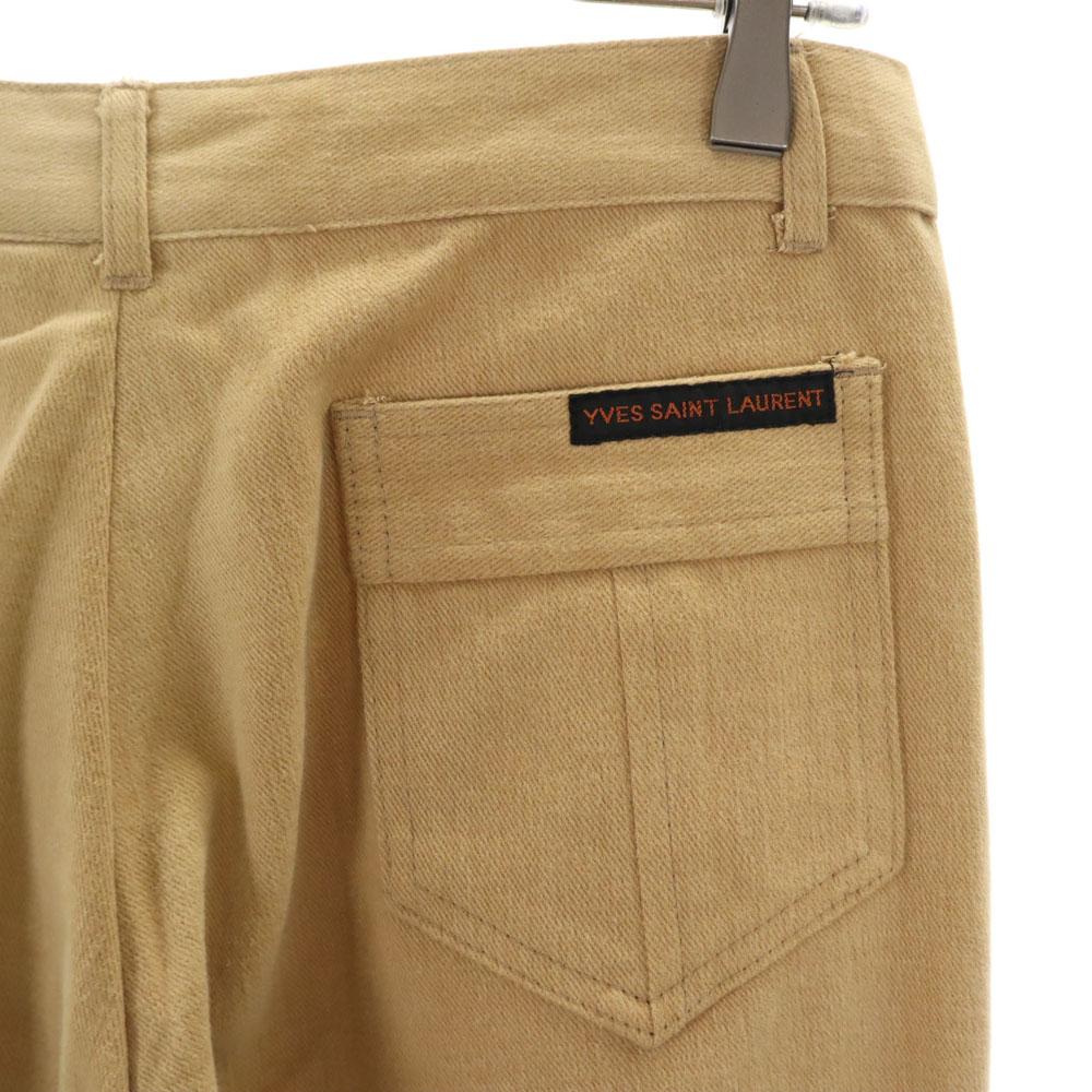 YVES SAINT LAURENT 80s Vintage YKK one-claw made in England Cotton pants Men's Used
