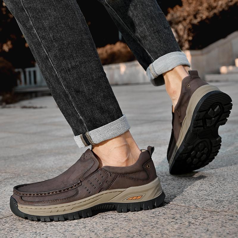 Handmade Shoes Genuine Leather Casual Shoe for Men Flat Platform Walking Outdoor Footwear Loafers