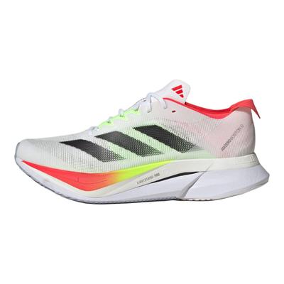 Adizero Boston 12 Weiß Schwarz Lucid Rot Unisex Sneaker Wolkenweiß Kernschwarz JQ2552