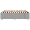 Bed Frame without Mattress Light Grey 140 x 190 cm Fabric