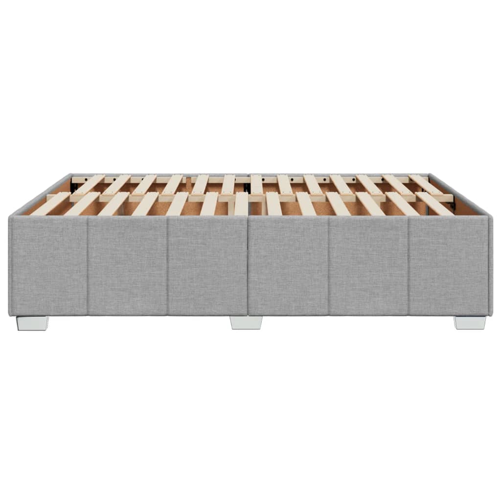 Bed Frame without Mattress Light Grey 140 x 190 cm Fabric