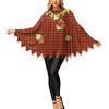 Halloween Cape Pumpkin Spider Skull Ghost Print Cloak Party Cosplay