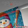 2pcs,Curtains Cute Snowman Christmas Winter_a (2) Popular Creative Curtains Polyester Curtains Thermal Insulation, and Room