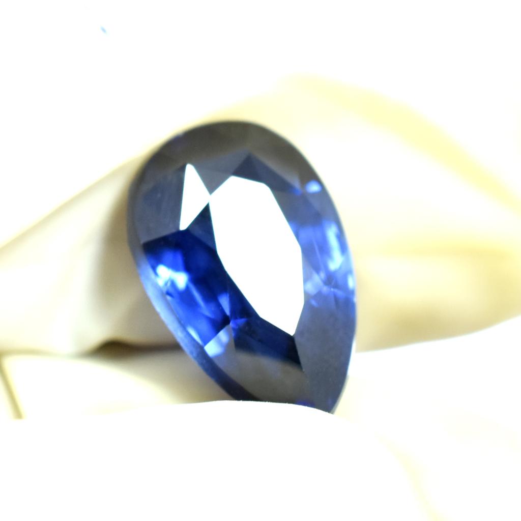 Beautiful Blue Tanzanite 7.25 Ct Natural CERTIFIED Loose Gemstone Rare Pear Cut