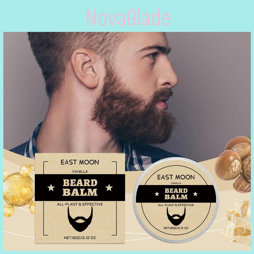 East Moon Male Vanilla Beard Care Balm Nourishing Moisturizing Softening Glossy Treatment
