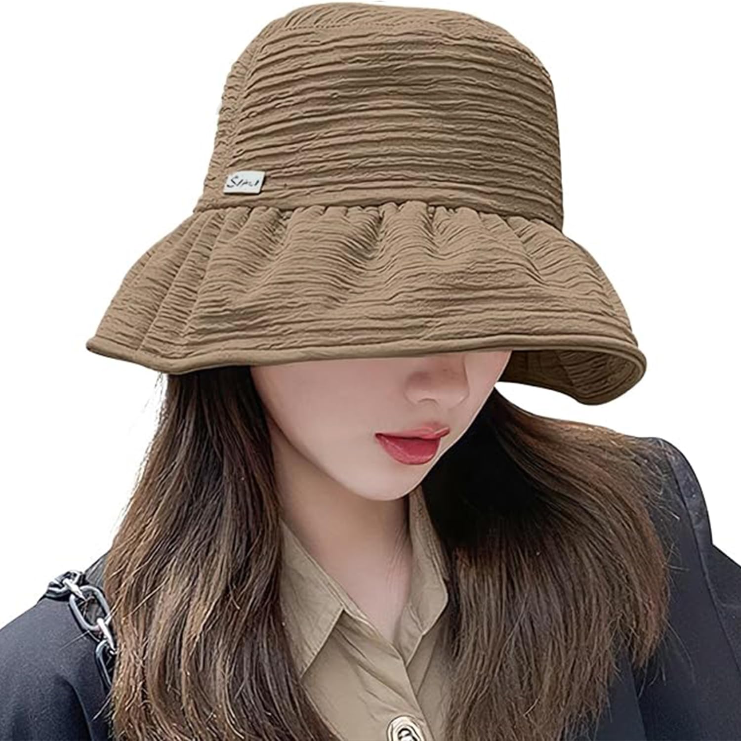 

Широкополая шляпа от солнца с защитой от УФ-лучей для полной прохлады для [Alicret] Шляпа, Поля, Защита, Женщины, Лето, Защита, Размер, Женская шляпа, Солнцезащитный козырек,