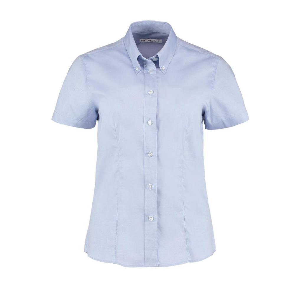 Kustom Kit Ladies Corporate Oxford Short Sleeve Shirt