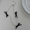 Roman Holiday Necklace Black Bow Champagne Pearl Clavicle Chain Temperament Necklace Sweet Cool Soft Girl Necklace