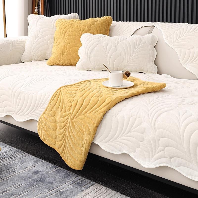 Chenier Sofa Cushions All Season Universal Anti Slip Leather Sofa Cover  Full Coverage High End Cushion Cover Fabric New Style