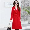 Women's Autumn and Winter Lined Thickened Tweed Coat Long Windproof Warm Coat