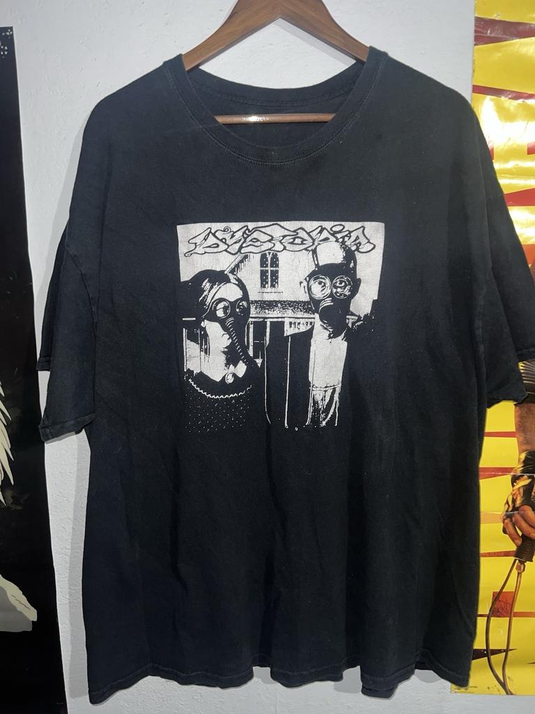 Vintage 90s Y2K Dystopia American Gothic T Shirt 2XL Crust Punk Sludge Acid Bath Unisex T-Shirt