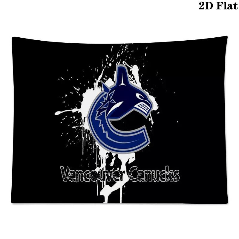 Vancouver Canucks Wall Tapestry Aesthetic Wall Hanging Printed Fabric Blanket Decorative Tapestries for Bedroom Living Room Home Decor