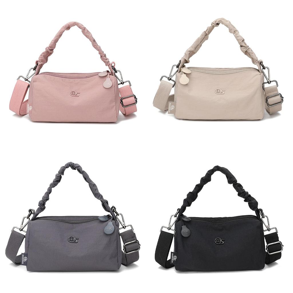 Nylon Waterresistant Bucket Bag For Women With Spacious Interior And Urban Style