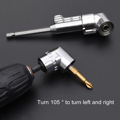 Yousheng 2 Adet Tornavida Köşe Aleti 105 Derece Bükme Ağır Hizmet Tipi Metal Tornavida Ucu Bükme Adaptörü Elektrikli Matkap Uzatma Aksesuarları