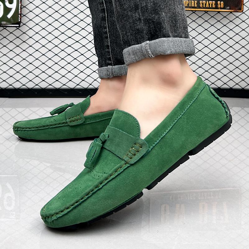 Fashion High-quality Mens Loafers Casual Shoes Fashion Men Leather Tassel Design Plus Size Moccasins Slip on Mens Flats Comfy Boat Shoes