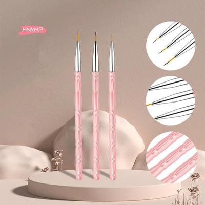3Pcs/Set Fine Nail Art Liner Brush Set for UV Gel Polish Thin Detail Painting Professional Nail Design Tools