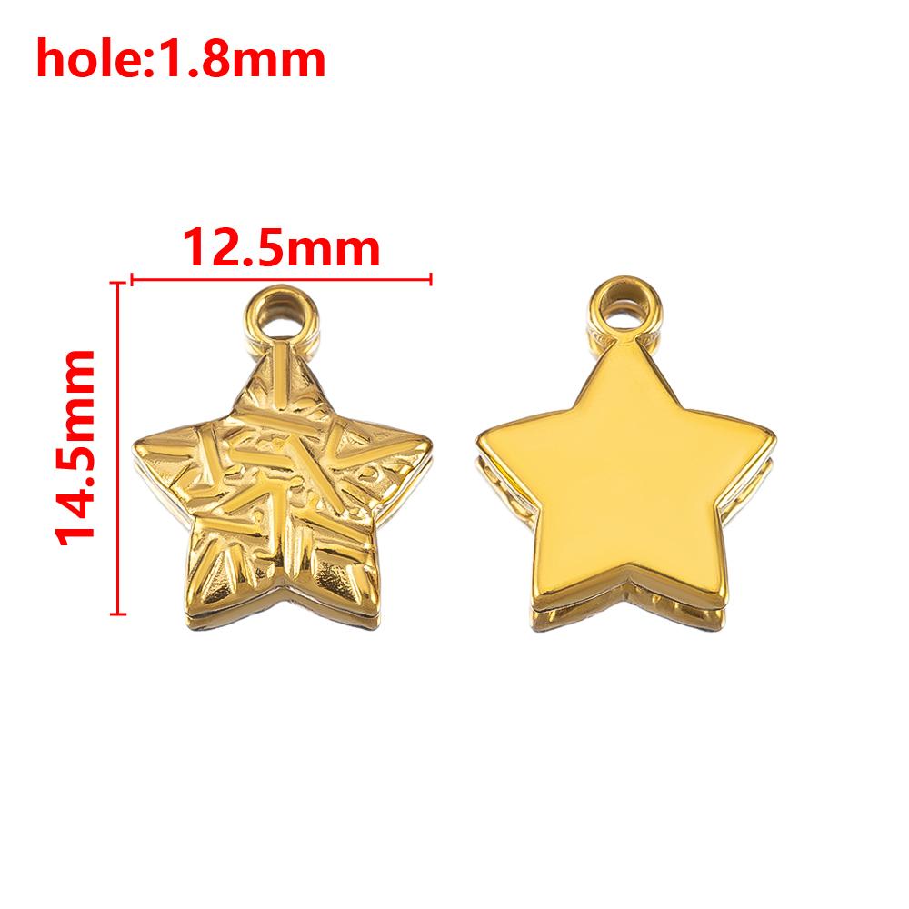 5pcs Stainless Steel Summer Starfish Sea Star Charms for DIY Earring Jewelry Materials Making Pendants Supplies Crafts Wholesale