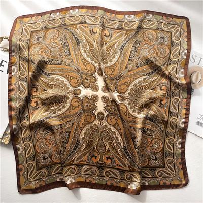 70 * 70cm Nouvelle Soie Petit Foulard Carré Pour La Protection Du Cou Des Femmes Foulard Professionnel Polyvalent Élastique Pour Cheveux Foulard Foulard