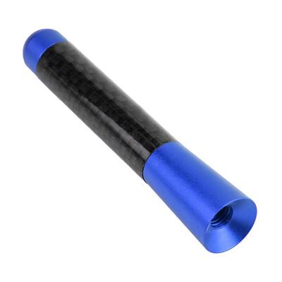 VGEBY Car Short Antenna Carbon Fiber Screw Radio Short Antenna Antenna Universal Car Remodeling 3 Inch Car Replacement Antenna (Blue)