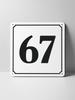 Metal Sign Black House Number On White Background Outdoor Wall Art Decor