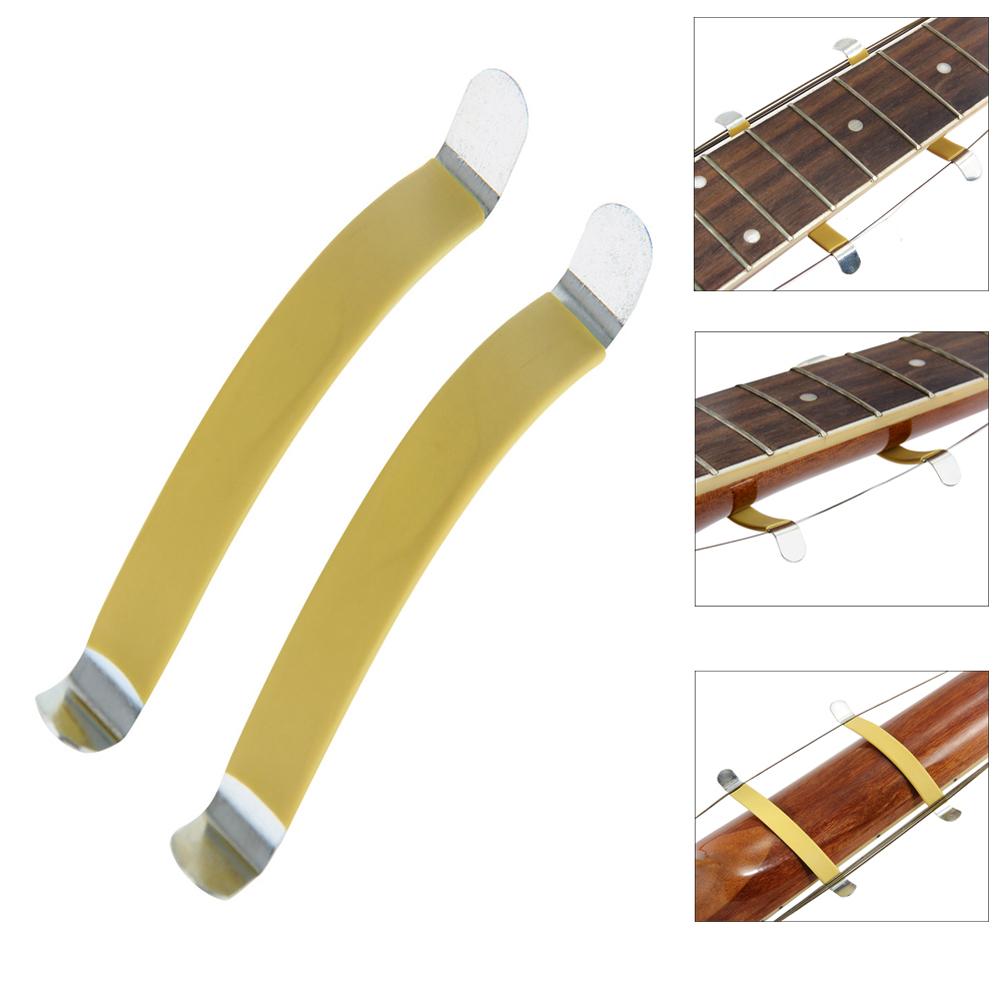 2PCS Guitar String Separator Luthier Frets Polish Strings Metal Spreaders Tool for Cleaning Fretboard Musical Instruments Repair