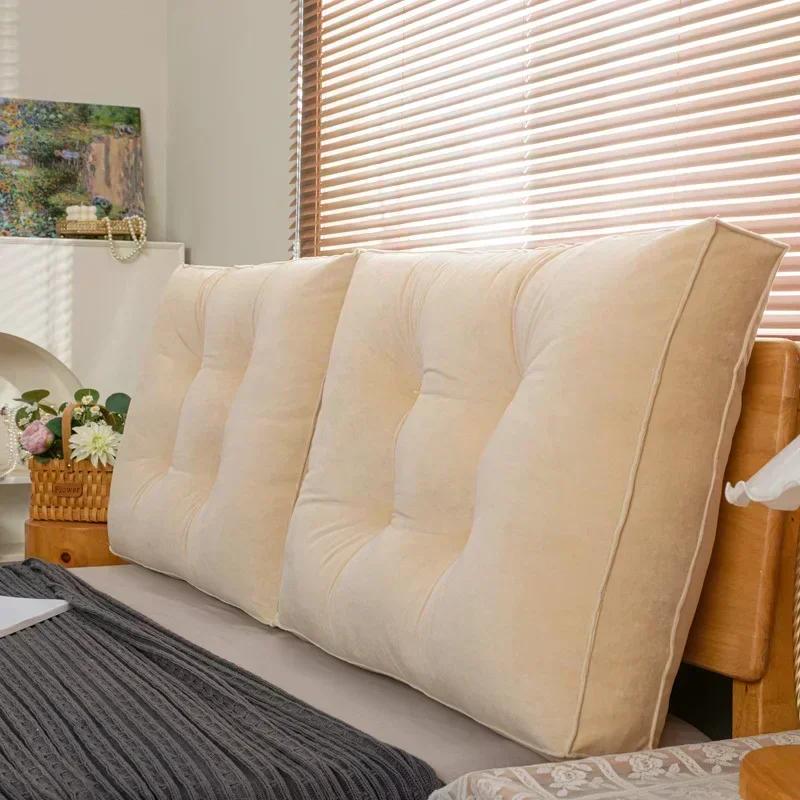 

60x55x18cm/70x55x18cm Bed Rest Reading Pillow Lounge Sofa Cushion Bedside Backrest Bed Soft Waist Coussin Cojines Decorativos 60x55x18cm 1pc бежевый