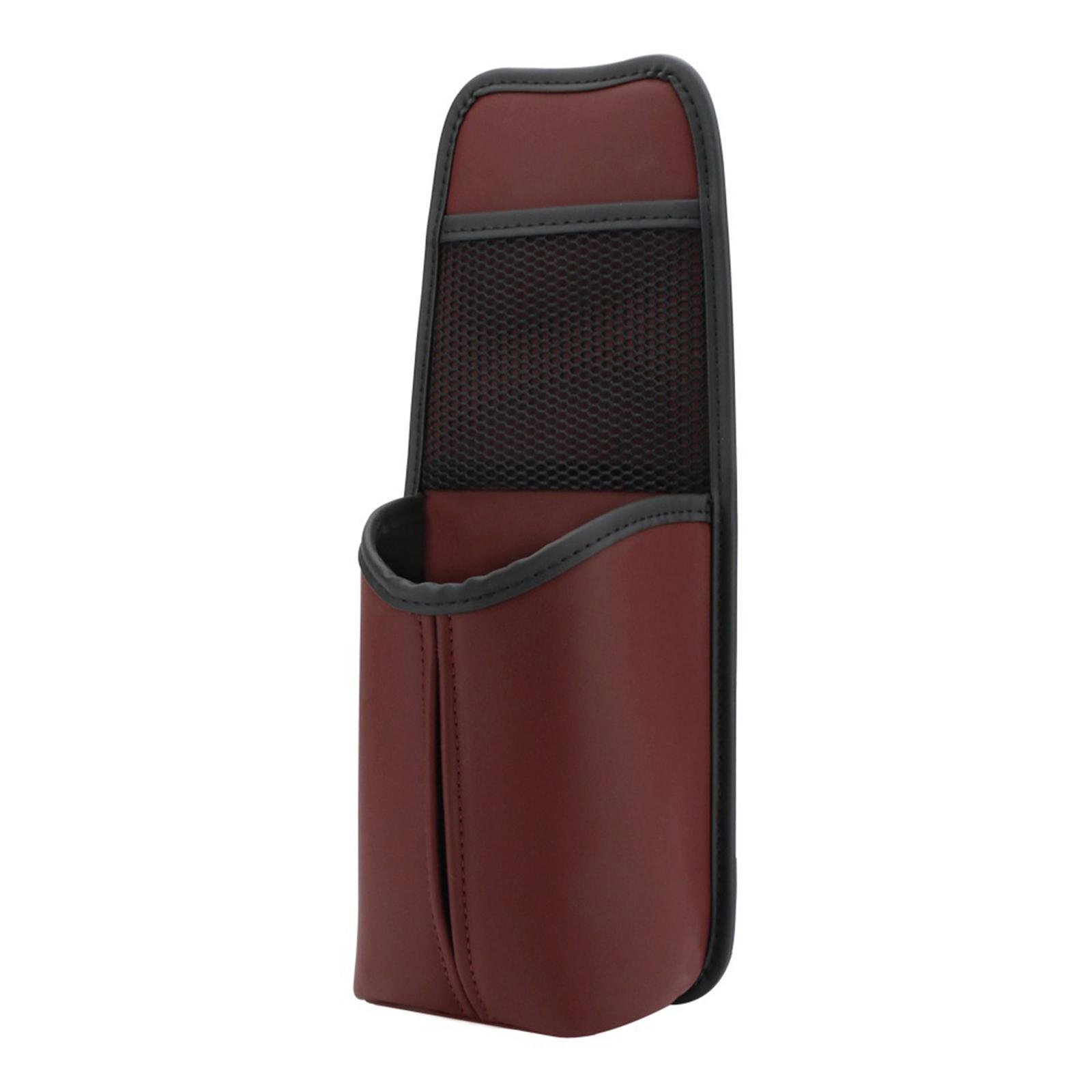 

Car Seating Hanging Bag Tissue Holder with Pockets Suitable for Phone Bottle Easy Organization in Vehicles & Game Chairs вина червоного кольору