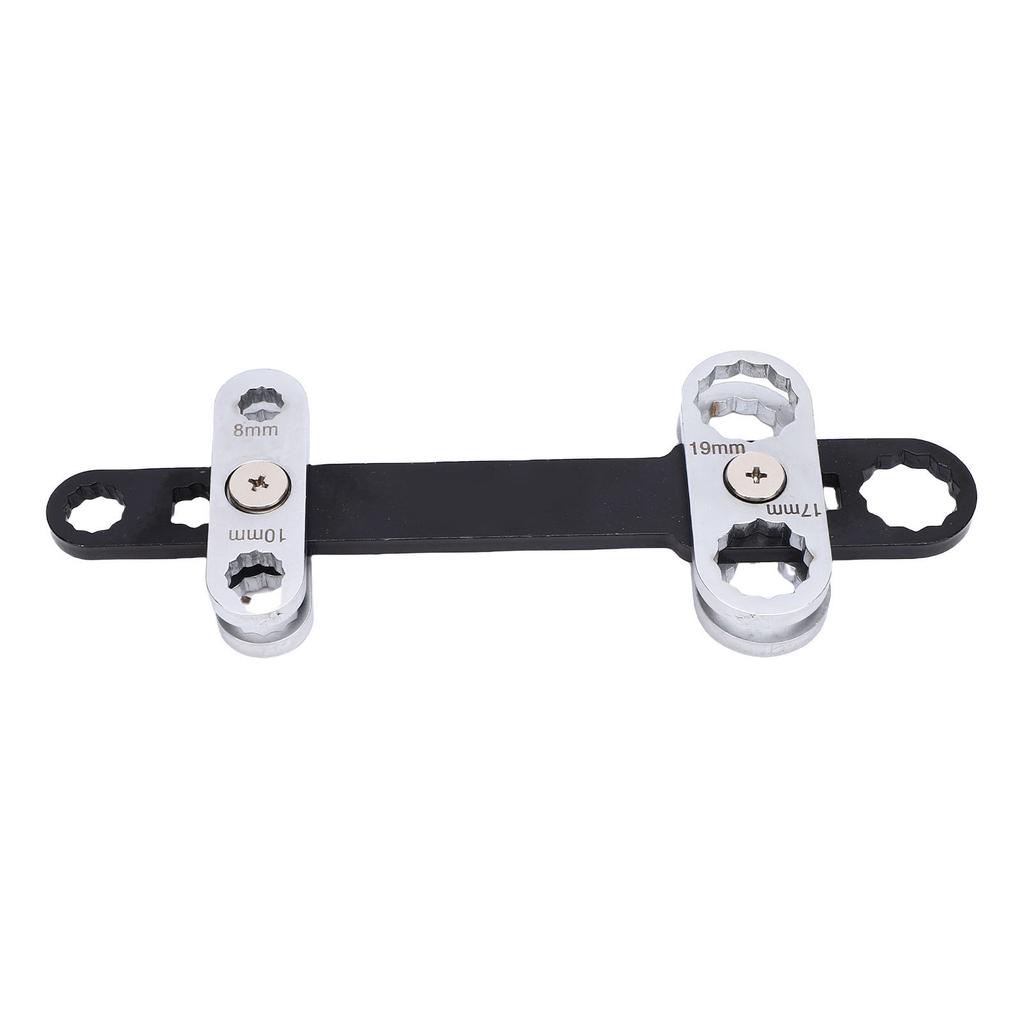 8 In 1 Universal Adjustable Wrench Multi Size Multi Position Head High Hardness Cr V 360 Degree Rotatable