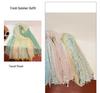 Women's Versatile Bali Gauze Cashew Print Tassel Scarf Shawl for Sun Protection