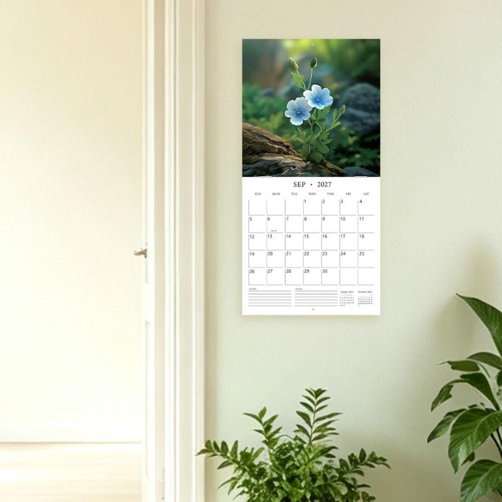 Saddle Stitched 2027 Monthly Planner Calendar 12-Month Daily Calendar English Calendary Room Decor