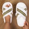Memory Foam Fuzzy Slippers for Women Open Toe House Shoes Faux Fur Cross Band Indoor Outdoor Slippers Women's Anti-Slip Winter Warm Plush Slippers