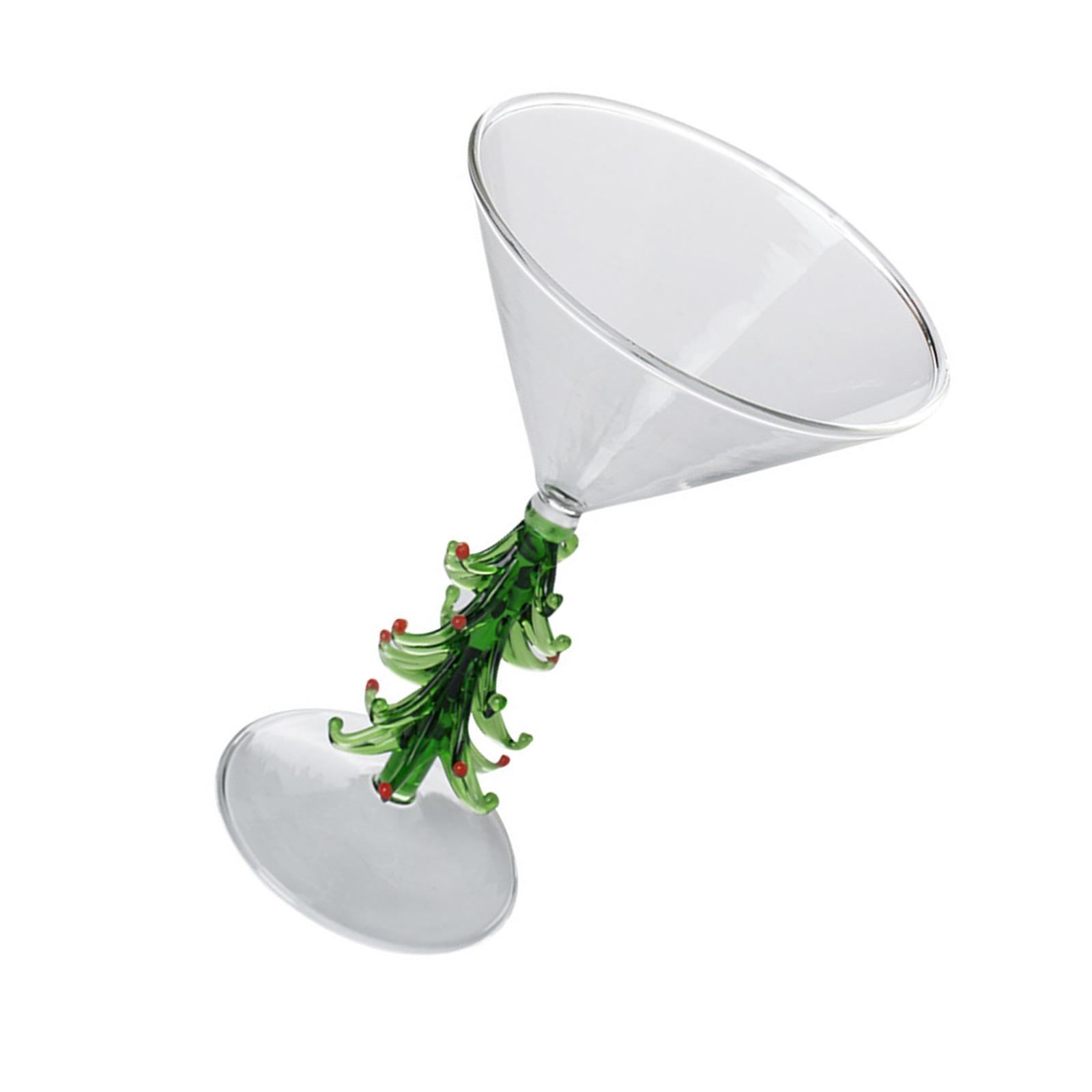 

Elegant Transparent Christmas Tree Cocktails Glass Large Capacity Drinking Cup Beverages Drinkware for Party Enthusiasts зелёный