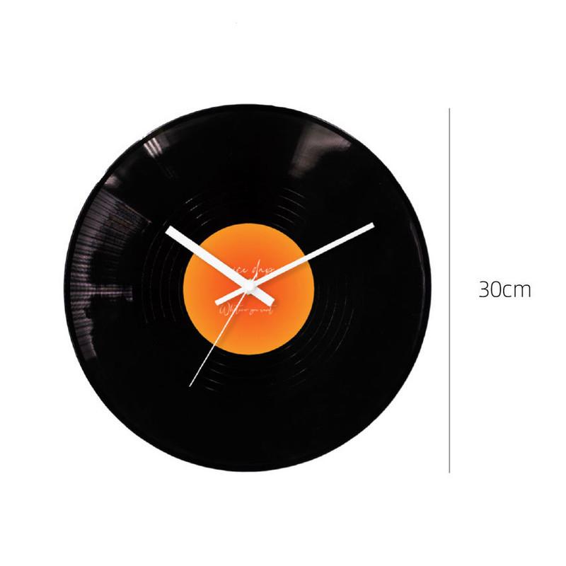 Sonnenuntergang Schallplatte Wanduhr Hochwertiges Ornament Vintage Uhrenhalter DIY Chinesischer Standard Tisch