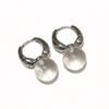 2026 Transparent Round Ball Pendant Earring Hooks Korean Fashion Jewelry For Girls Women'S Daily Party Wear Versatile Accessory