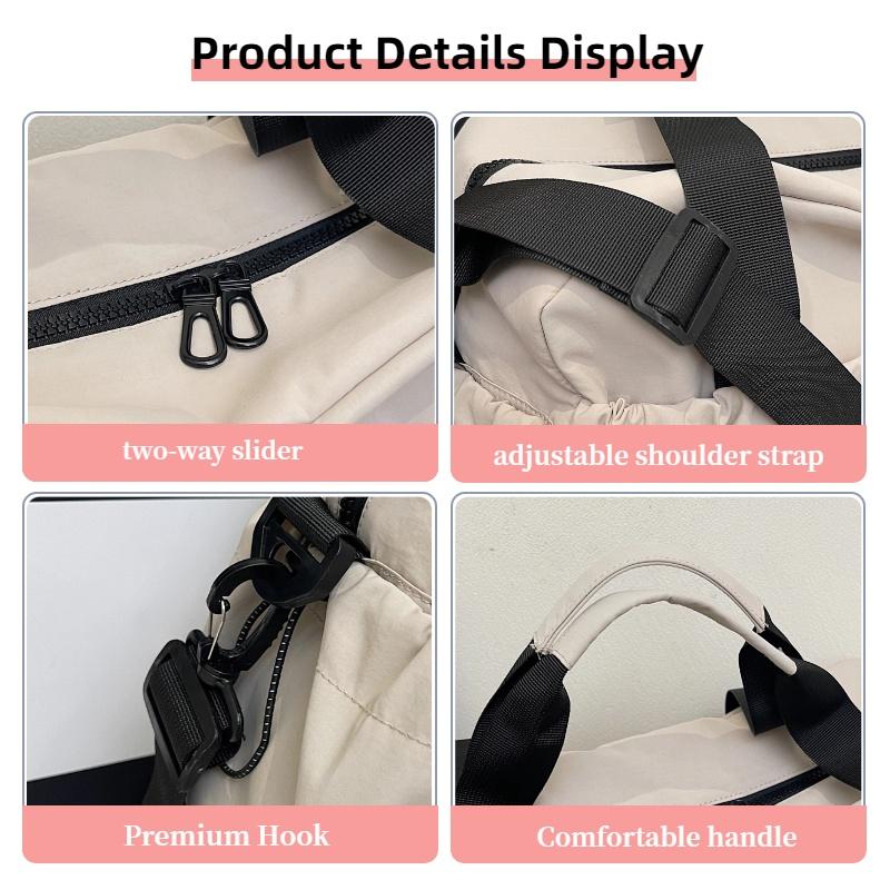 Large Capacity Travel Duffel Bag - Spacious Weekender Duffel Bag Sports Fitness Yoga Bag Ideal for Business Trips Vacations and Daily Commutes