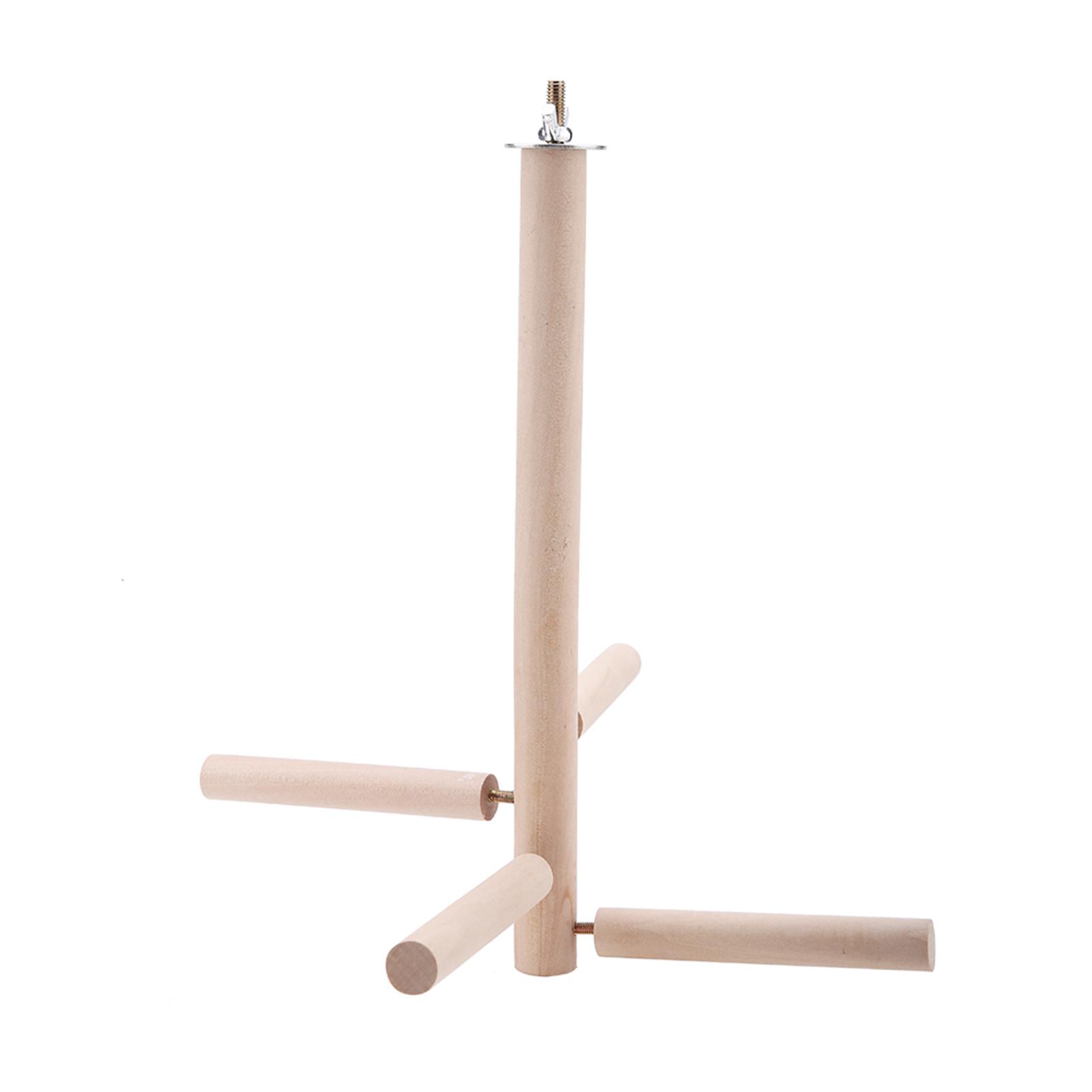 

Parrot Birds Perches Cage Stand Toy Wooden Activity Branches Climbing Stairs