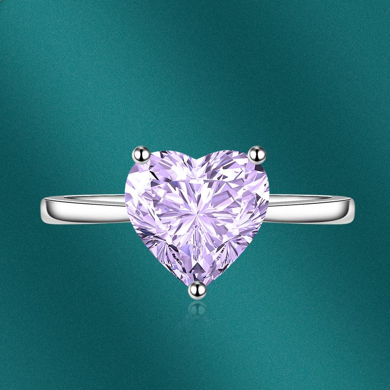 Sace Gems Anel clássico de liga de cobre com zircão, joia feminina, promessa de casamento, presente de festa