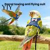 Outdoor Flight Training Leash Bird Harness And 2m Leash, Parrot Vest, Breathable Mesh Pet Traction Rope Suit, Escape Resistant Chest Wrap for